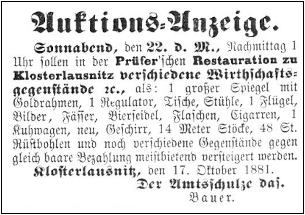 1881-10-19 Kl Auktion